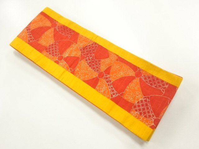 JAPANESE KIMONO / HANHABA OBI / FLOWER 